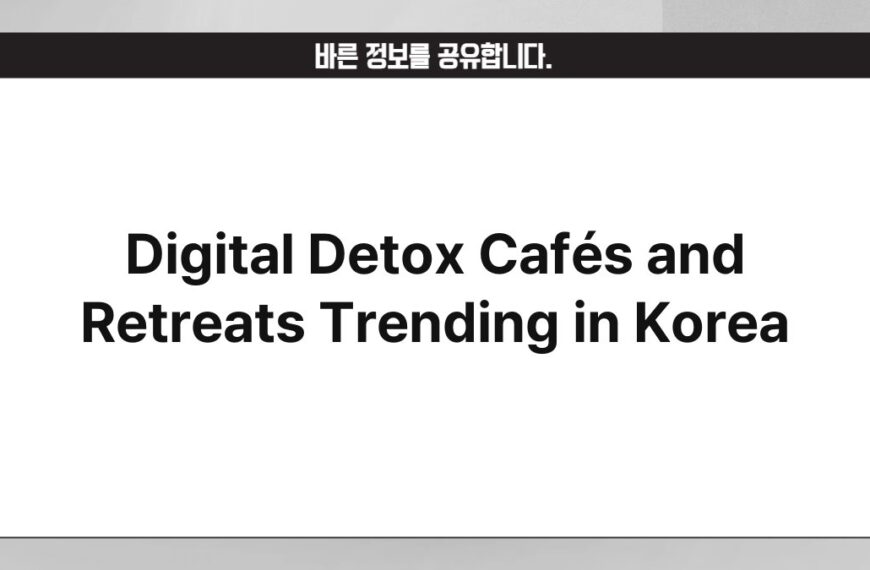 Digital Detox Cafés and Retreats Trending in Korea 7