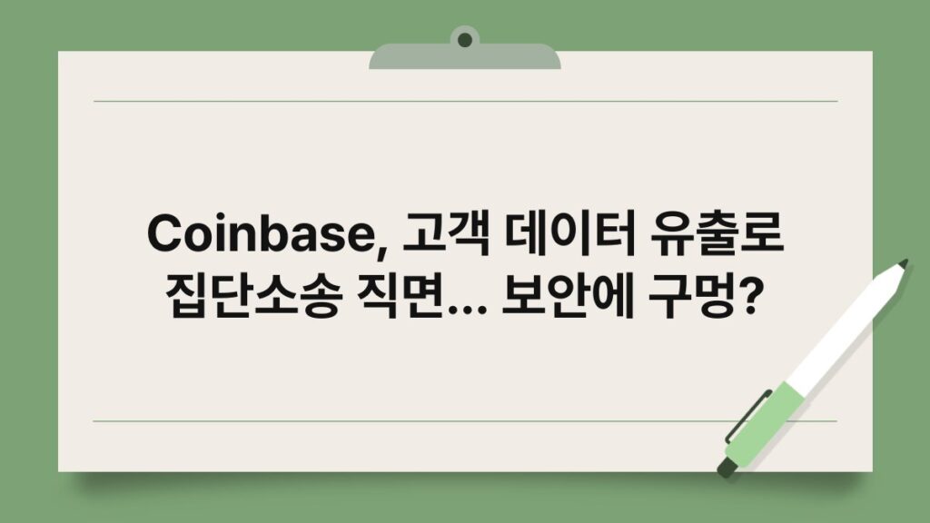 Coinbase, 고객 데이터 유출로 집단소송 직면… 보안에 구멍? 1