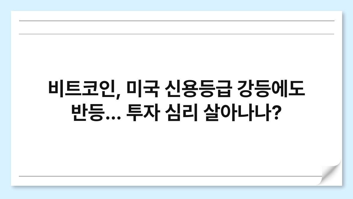 비트코인, 미국 신용등급 강등에도 반등 1