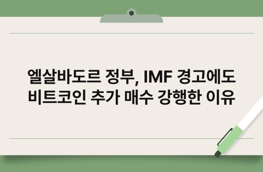 엘살바도르 정부, IMF 경고에도 비트코인 추가 매수 강행한 이유 4