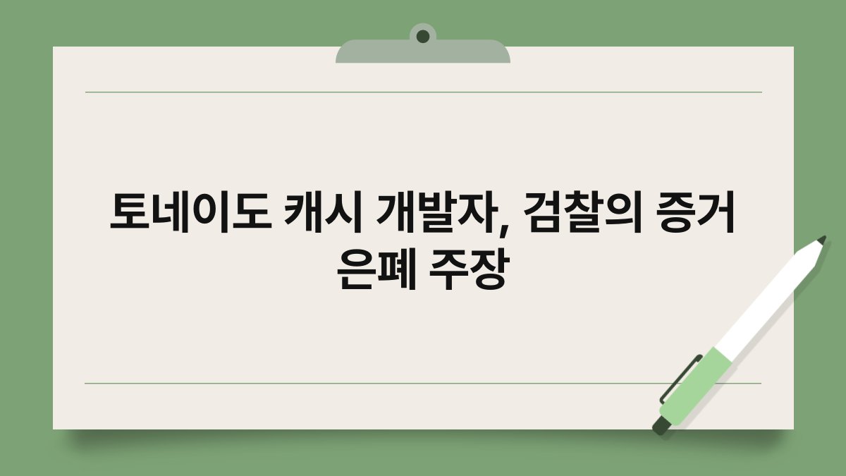 토네이도 캐시 개발자, 검찰의 증거 은폐 주장 1